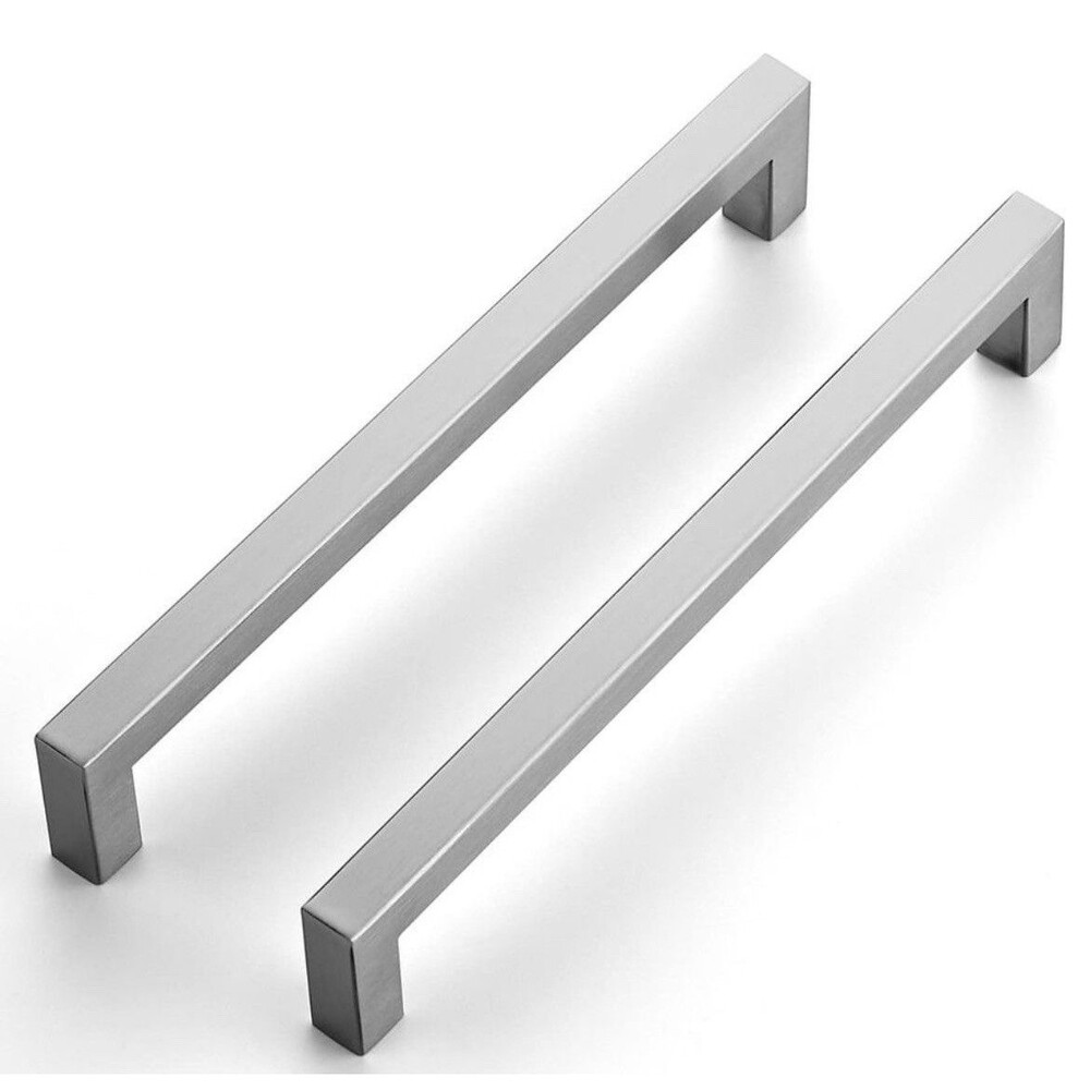 10 Pack 4 Inch Kitchen Square Cabinet Handles Satin Nickel Pulls Brushed Nickel